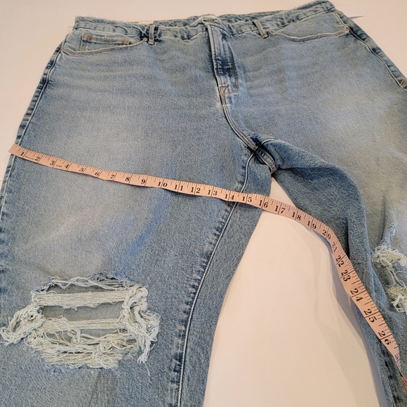 Good American The Weekender High-rise Straight Jean blue Indigo342 Size 22 NEW! - Picture 9 of 14